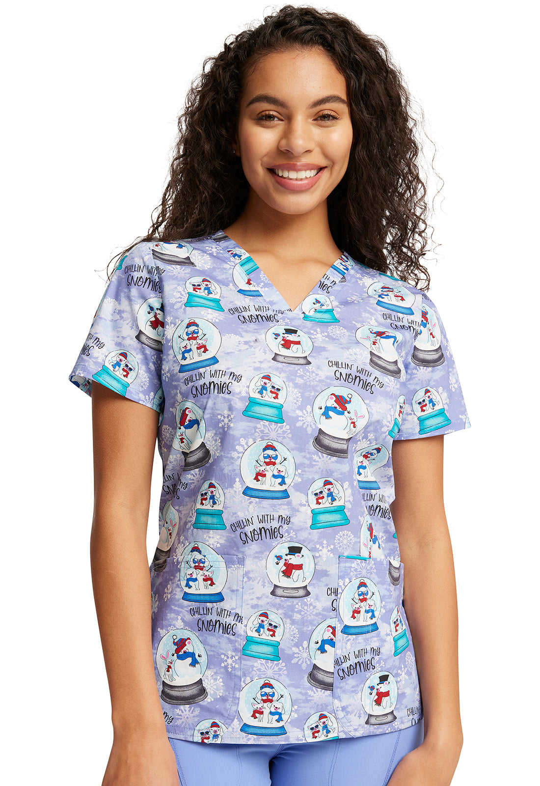 Chillin' Snowmies V-Neck Top