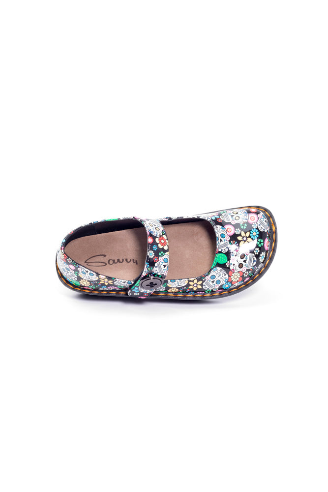 Jane Nursing Shoe in Sugar Skull II
