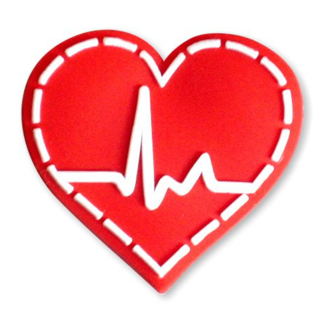 EKG Heart - Smart Charms 3D Rubber Badge Reel