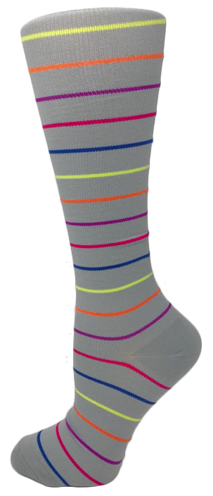Gray Stripes Compression Socks