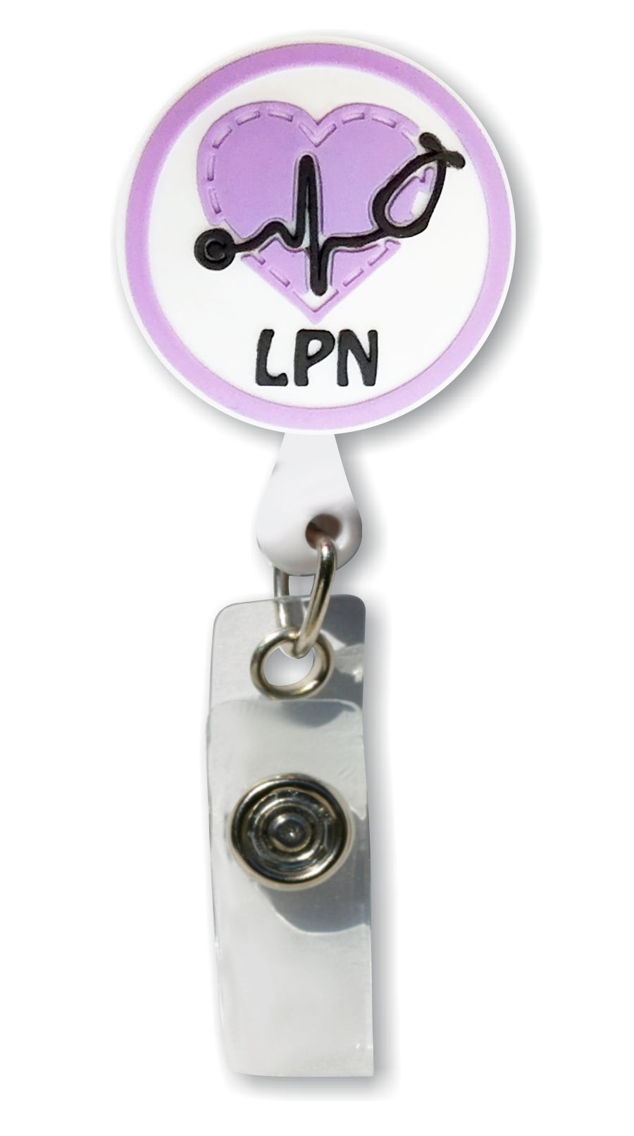 LPN Heart - Smart Charms 3D Rubber Badge Reel