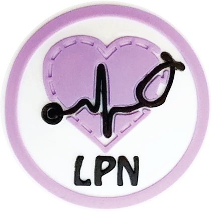 LPN Heart - Smart Charms 3D Rubber Badge Reel