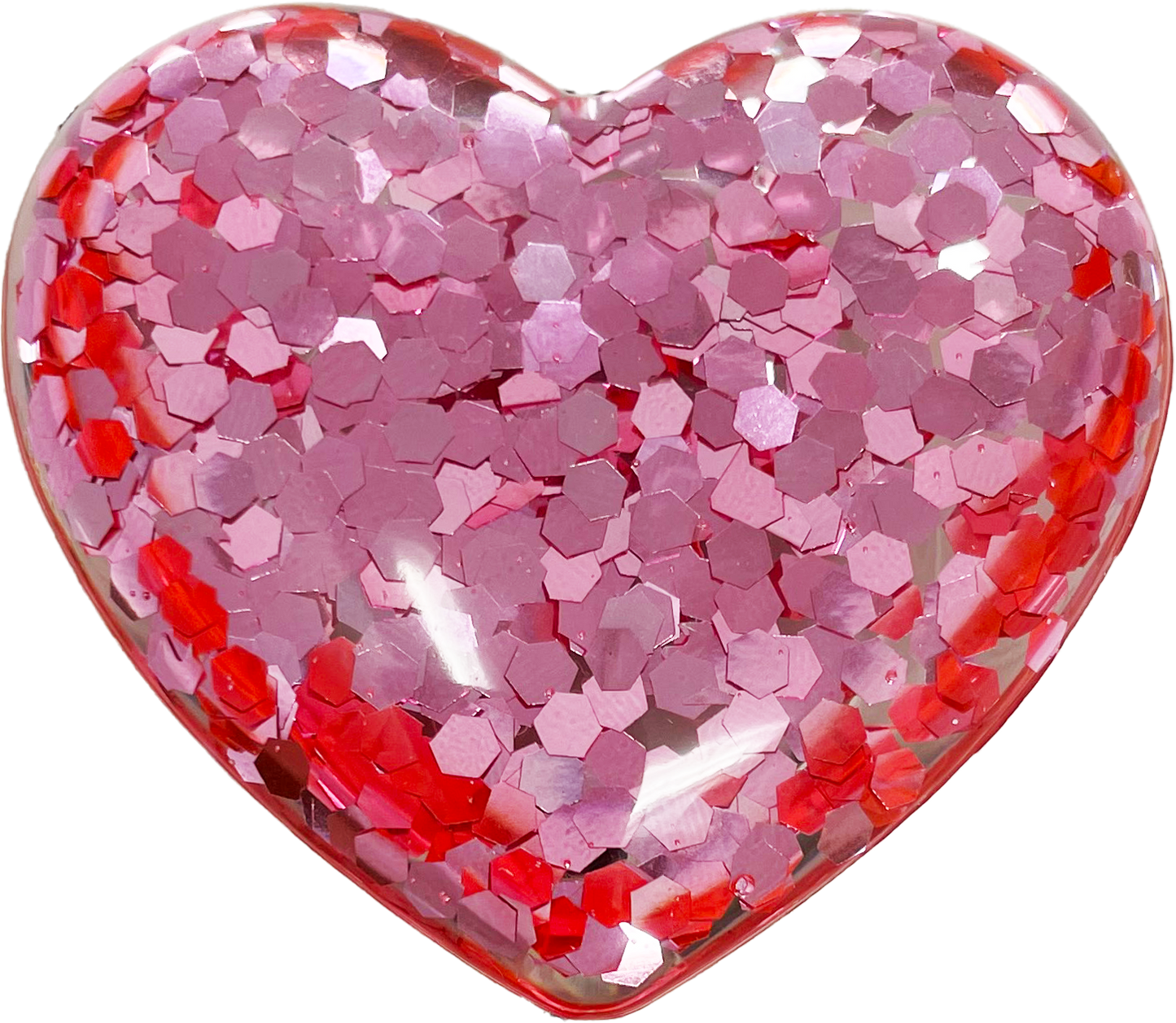 Pink Heart Acrylic Badge Reel