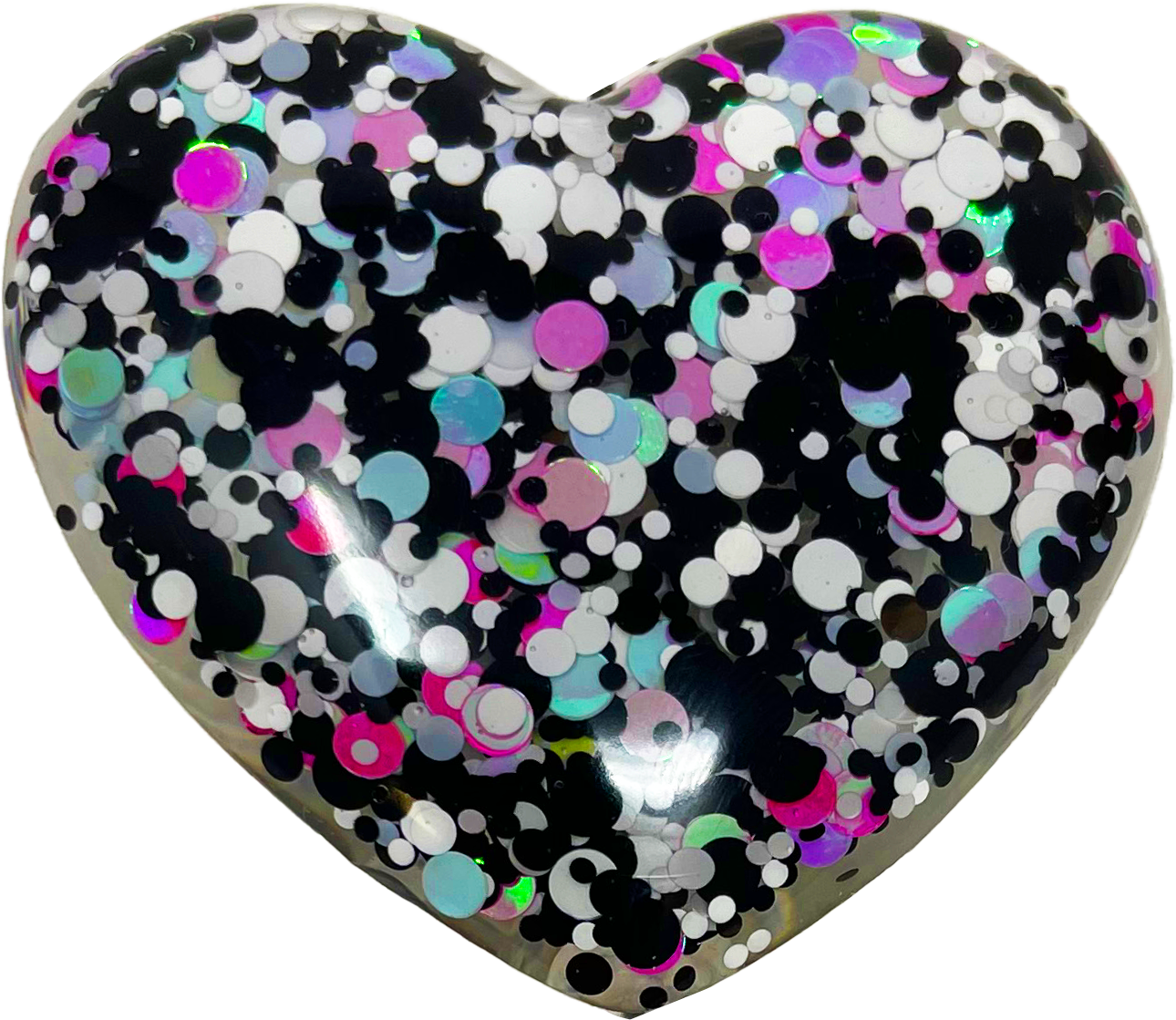 Dalmatian Heart Acrylic Badge Reel