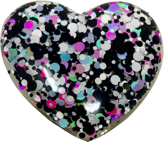Dalmatian Heart Acrylic Badge Reel