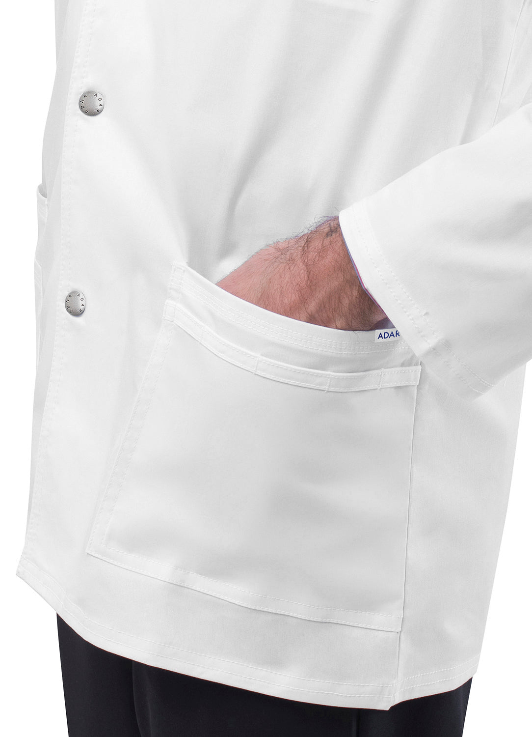 Adar Universal STRETCH Mens 31 inches Snap Front Lab Coat