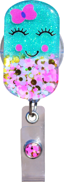 Glitterific Badge Reel Happy Pill