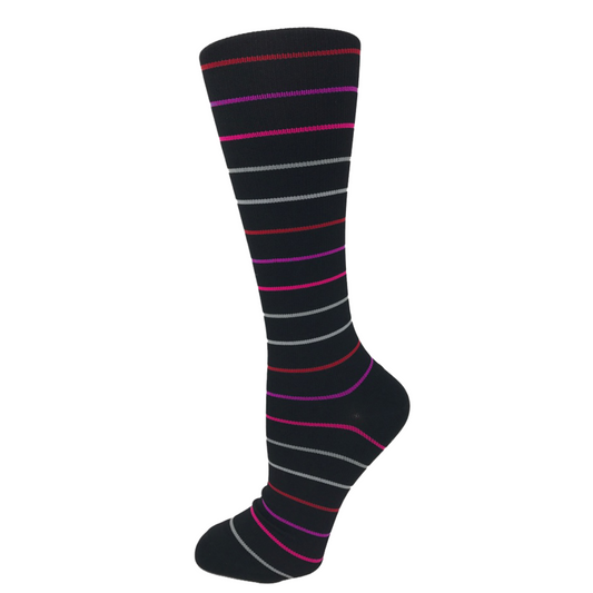 Black Stripes Compression Socks