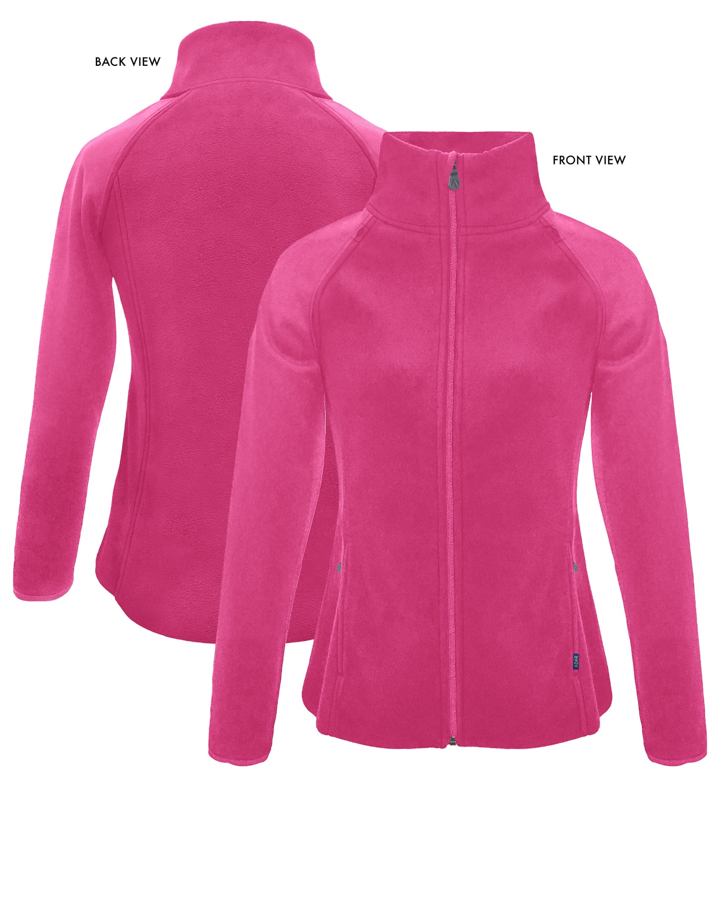 ADAR Pro Womens Performance Full Zip Bonded Fleece Jacket